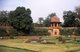 India: A corner turret in the gardens at the tomb of I'timad-ud-Daulah, Agra