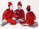 Burma / Myanmar: Court officials, Mandalay Court, Konbaung Dynasty, c. 1853-1885